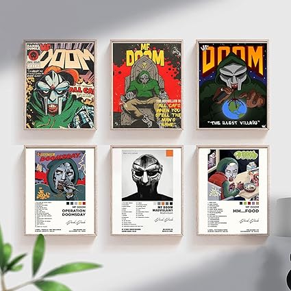 MF DOOM Poster A Set of 6 Canvas Posters