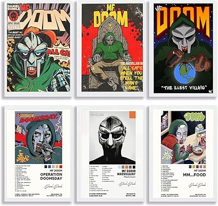 MF DOOM Poster A Set of 6 Canvas Posters