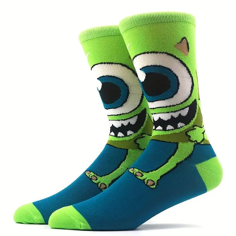 Disney Monsters Inc Sully and Mike Wazowski Socks