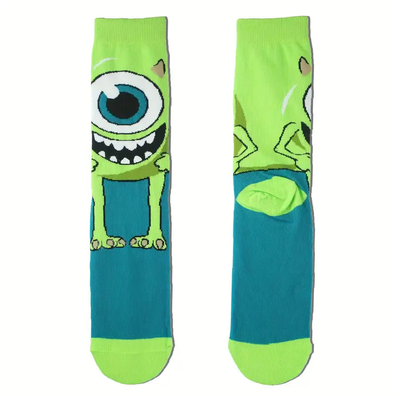 Disney Monsters Inc Sully and Mike Wazowski Socks