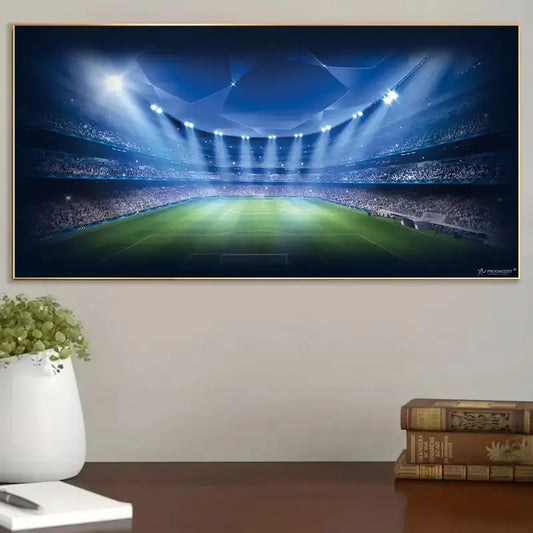 Champions League Soccer Field Canvas Art Print