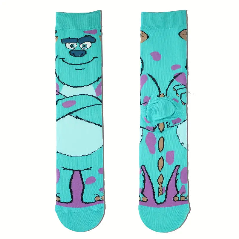 Disney Monsters Inc Sully and Mike Wazowski Socks